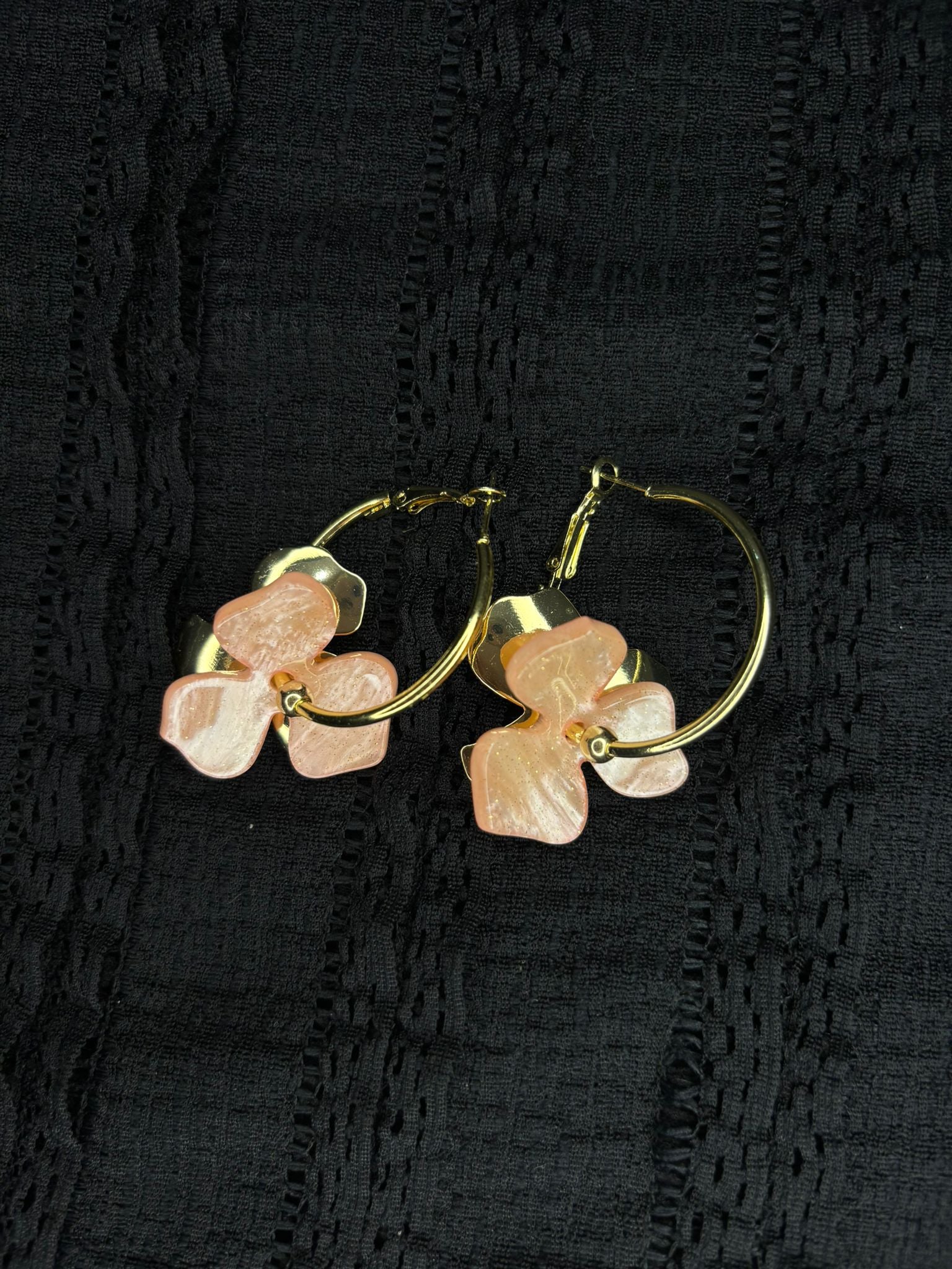 PENDIENTES FLORAL HOOPS